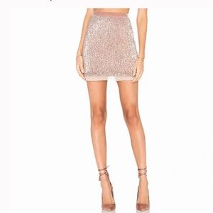 New: REVOLVE x Free People Wild Child Sequin Skirt in Rose. Size 4